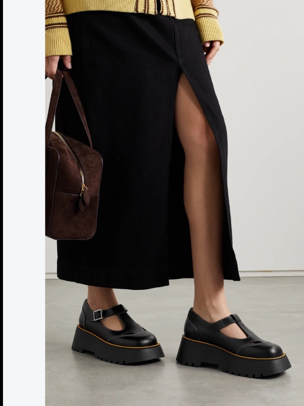 BURBERRY Black Platform Mary Jane Shoes with Buckle - Picture 14 of 14